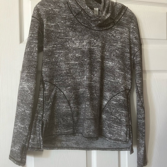 Lululemon Endeavor Pullover w Hood. Black White Spray Jacquard, size 4. - Picture 11 of 13